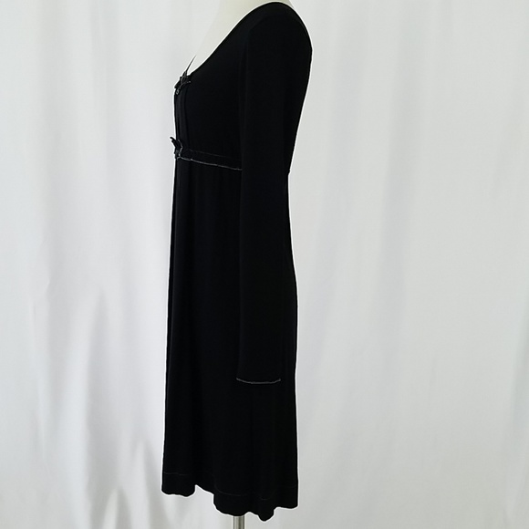 Max Studio Black Dress Small Long Sleeve - Picture 3 of 5